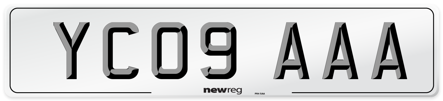 YC09 AAA Number Plate from New Reg
